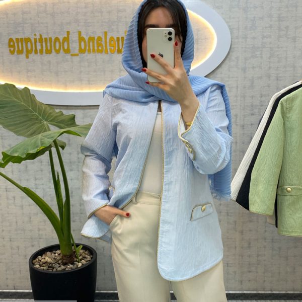 تک کت زنانه رنگ آسمونی