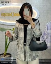 کت مزونی زنانه پارچه ژاکارد مشکی