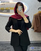 مانتو کتی زنانه رنگ مشکی جنس مازراتی