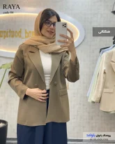 مانتو کتی زنانه جنس مازراتی رنگ شکلاتی