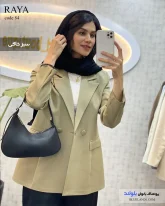 خرید تک کت زنانه جنس مازراتی رنگ سبز خاکی
