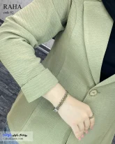 مانتو کتی تابستانی جنس لنین کنفی رنگ سبز