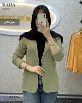 مانتو کتی تابستانی جنس لنین کنفی رنگ سبز خاکی