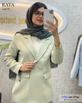 مدل مانتو کتی دخترانه پارچه مازراتی رنگ سبز پاستلی
