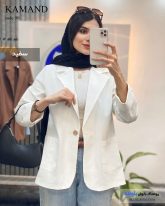 مانتو کتی زنانه جنس لنین پنبه رنگ سفید
