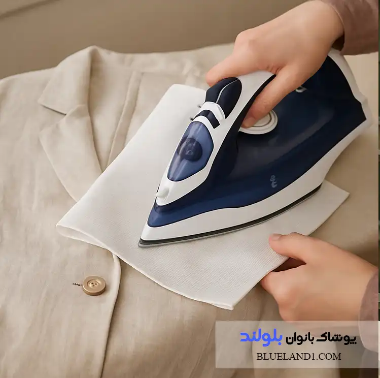  اتو کردن کت نخی با بخار برای صاف شدن بدون آسیب