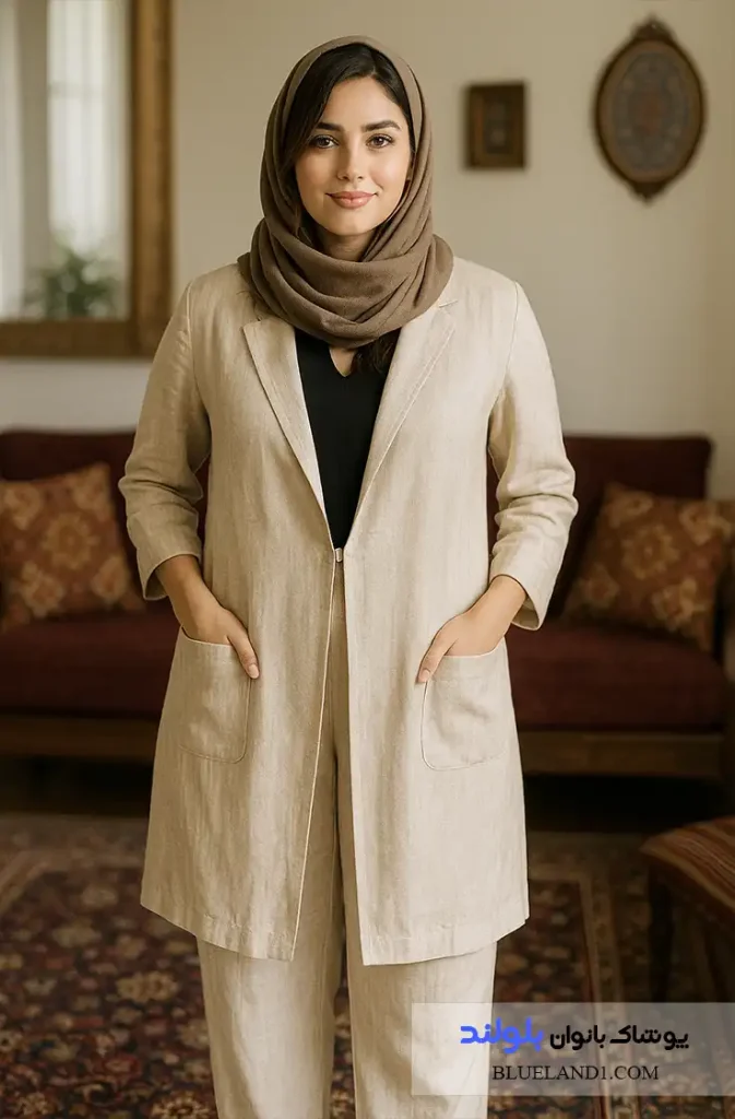 مدل کت تابستانی مناسب اندام چاق