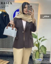 تک کت زنانه تابستانی جنس لینن پنبه رنگ شکلاتی