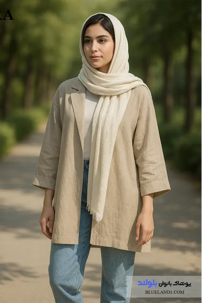 مانتو لینن آزاد برای انتخاب سایز راحت‌تر