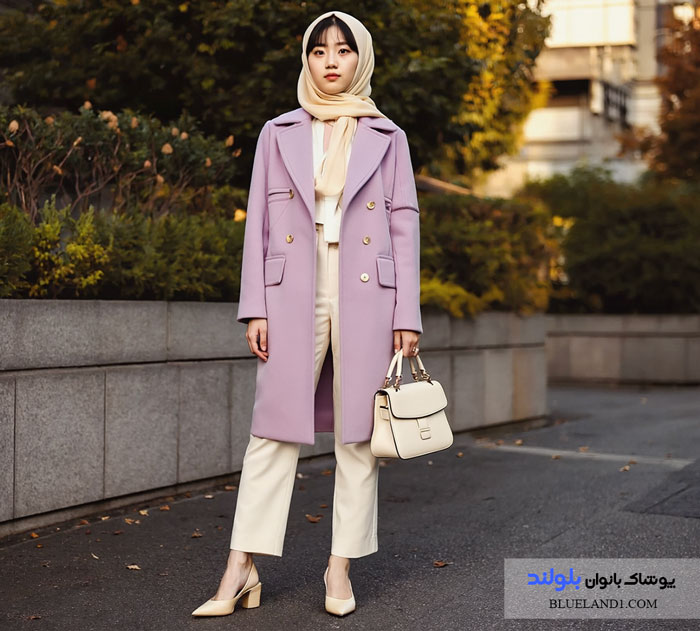 استایل مانتو یاسی با شلوار سفید برای تابستان