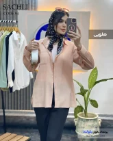 شومیز مانتویی دخترانه تابستونی جنس دلیسه رنگ هلویی