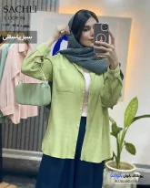 خرید مانتو شومیزی زنانه تابستونی جنس دلیسه رنگ سبز