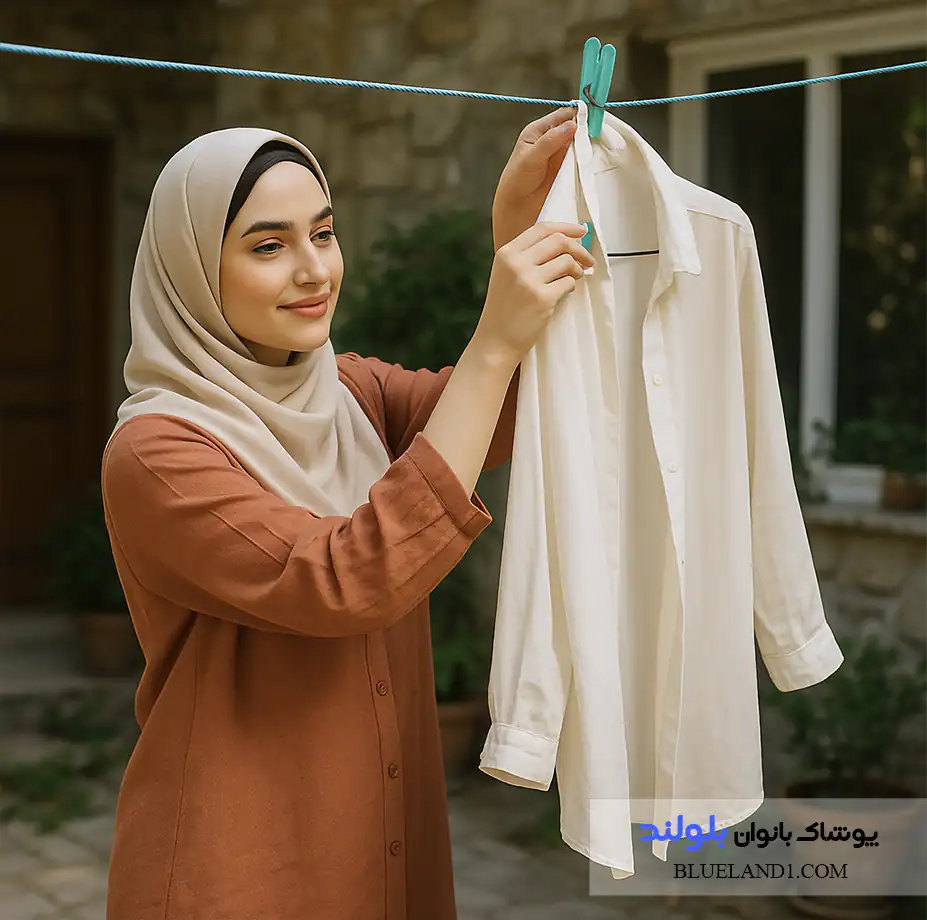 شست‌وشوی صحیح مانتوهای تابستانی برای جلوگیری از زردی