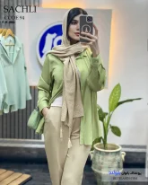 خرید مانتو شومیزی زنانه تابستونی جنس دلیسه رنگ سبز