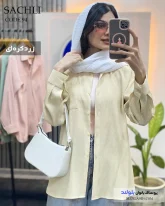 شومیز مانتویی زنانه جنس دلیسه رنگ کره ای