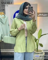 خرید مانتو شومیزی زنانه تابستونی جنس دلیسه رنگ سبز