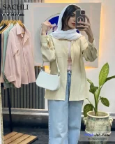 شومیز مانتویی زنانه جنس دلیسه رنگ کره ای