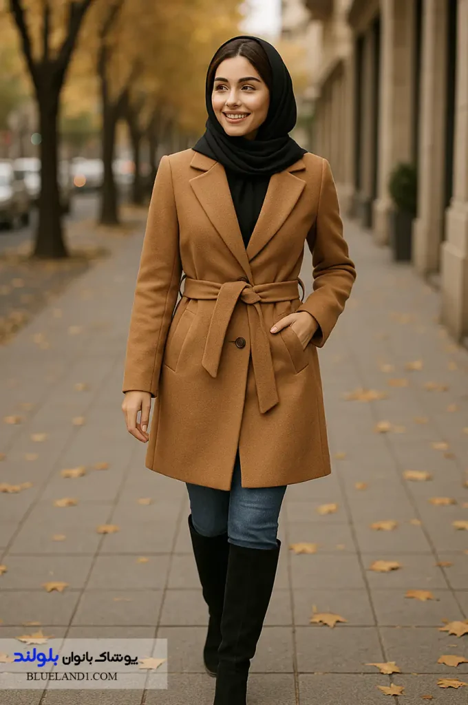 Woman in stylish autumn outfit