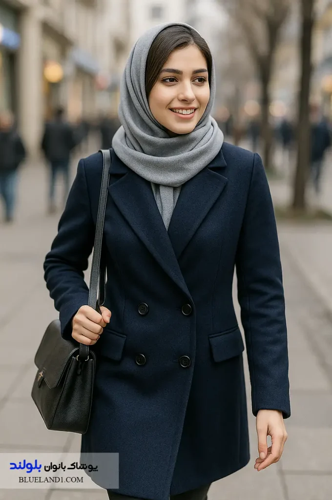 navy blue coat for girls winter fashion