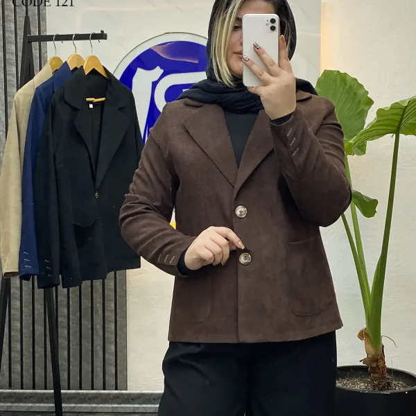 کت مدل دلارز جنس مخمل کبریتی کد 121